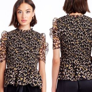 Amanda Uprichard Adrina Top in Black Multicolor